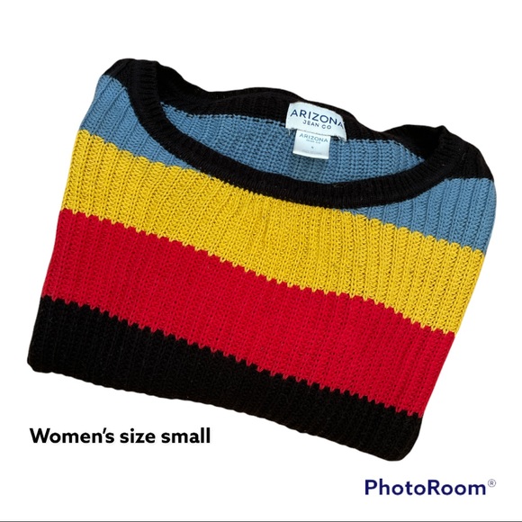 Juniors small Arizona Jean Co. striped sweater. - Picture 1 of 4